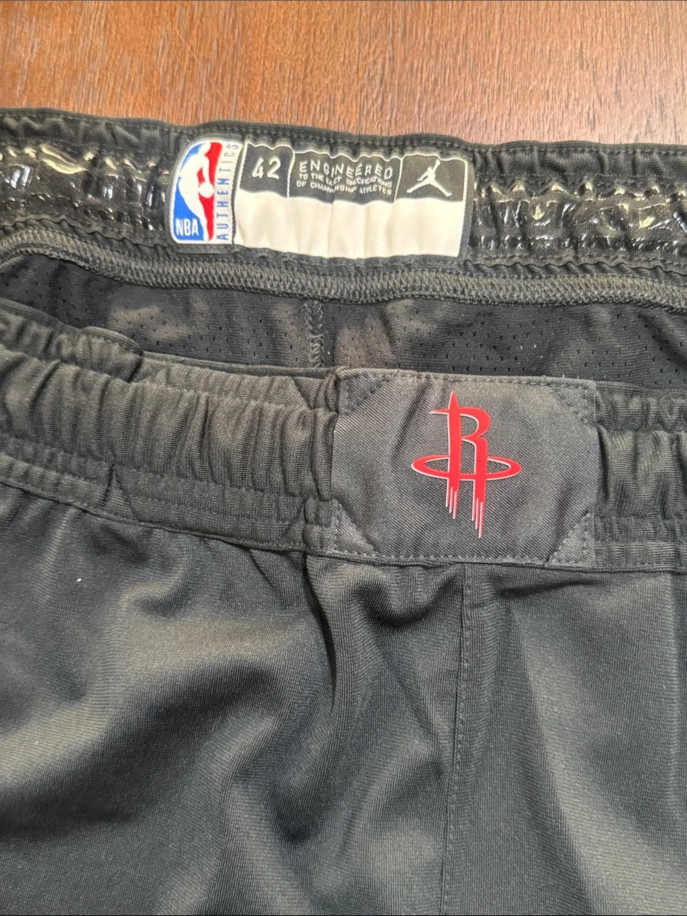 Jordan Houston Rockets On Court Player Shorts Nike 42 Pro Cut Game NBA Black